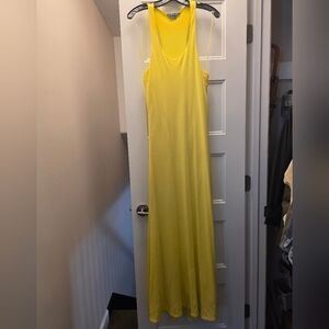 Ralph Lauren Black Label Sunny Yellow Racerback Maxi Dress